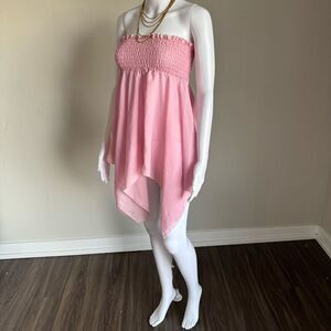 FLAWED Fairy Core Pink Strapless Dress Size M